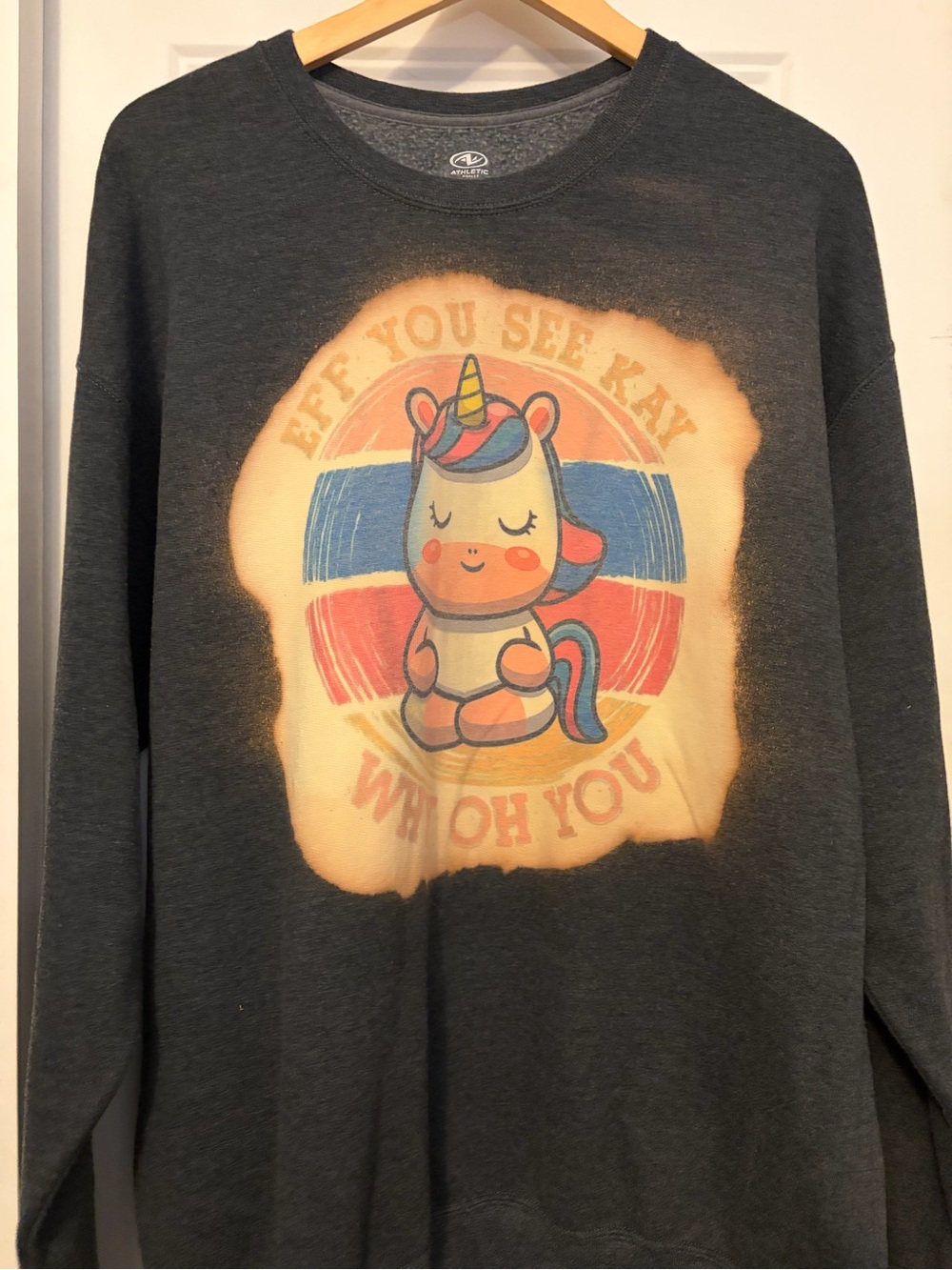 Kids Unicorn Graphic Long-Sleeve Top - Charcoal